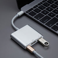 HKM-749203 USB 3.1 Type-C to HDMI 3-in-1 Multi-Function HD Transfer Cable
