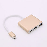 HKM-749203 USB 3.1 Type-C to HDMI 3-in-1 Multi-Function HD Transfer Cable