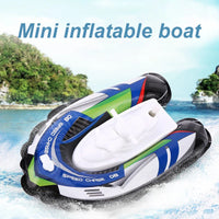 HKM-749267 Wind-Up Speed Inflatable Boat Toy for Kids - Bath and Pool Play Fun