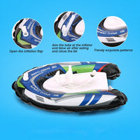 HKM-749267 Wind-Up Speed Inflatable Boat Toy for Kids - Bath and Pool Play Fun