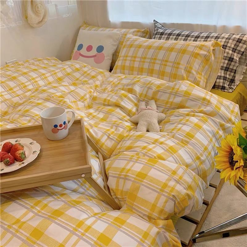 HKM-749331 Elegant Flower & Bird Pattern Polyester Single Bed Sheet Set for Student Dormitories - 3 Pieces
