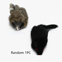 HKM-749459 Plush Mouse Cat Teaser Toy - 18cm, Assorted Colors