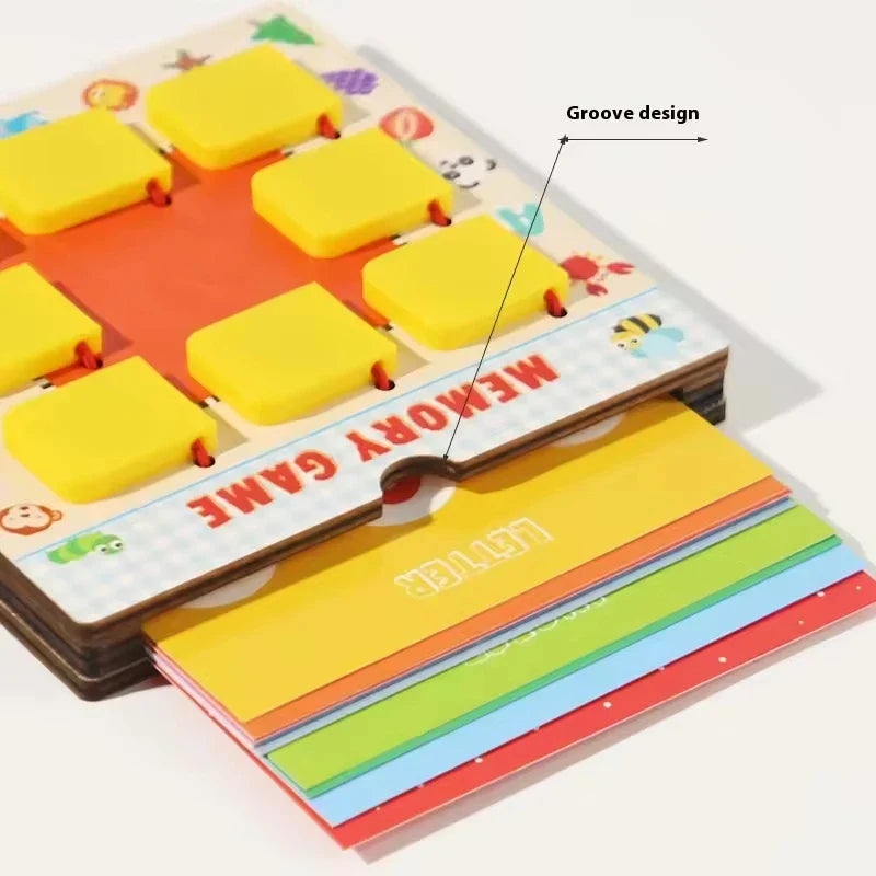 KTX-749587 Montessori Memory Chess Game - Wooden Puzzle Toy for Early Learning and Family Interaction, Ages 3+