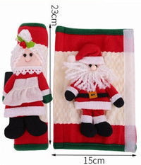 HKM-749779 Christmas Themed Refrigerator Gloves Set - Cloth, 2-Piece, 23x15cm