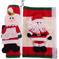 HKM-749779 Christmas Themed Refrigerator Gloves Set - Cloth, 2-Piece, 23x15cm