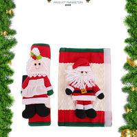 HKM-749779 Christmas Themed Refrigerator Gloves Set - Cloth, 2-Piece, 23x15cm