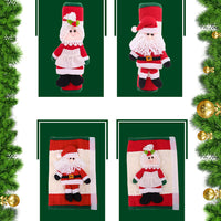 HKM-749779 Christmas Themed Refrigerator Gloves Set - Cloth, 2-Piece, 23x15cm