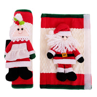 HKM-749779 Christmas Themed Refrigerator Gloves Set - Cloth, 2-Piece, 23x15cm
