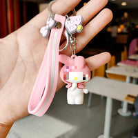 HKM-749843 Cute Cartoon Doll Keychain - Adorable Animal Keyring for Bags and Car Accessories