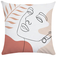 HKM-749843 Super Soft Plush Pillowcases with Abstract Plant Design in Various Sizes