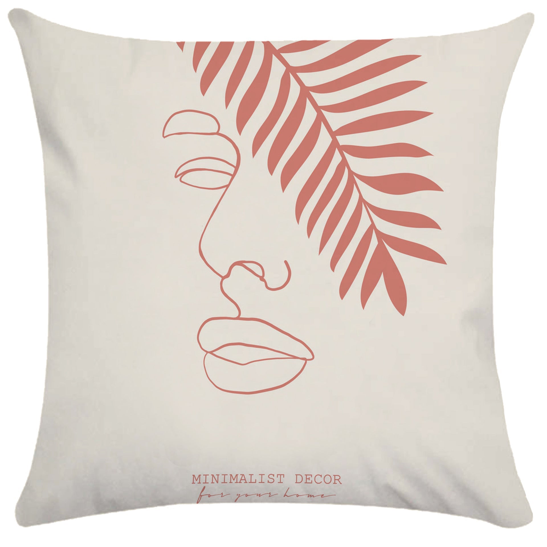 HKM-749843 Super Soft Plush Pillowcases with Abstract Plant Design in Various Sizes