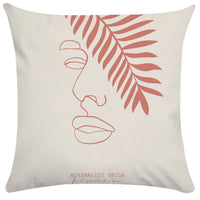 HKM-749843 Super Soft Plush Pillowcases with Abstract Plant Design in Various Sizes
