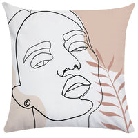 HKM-749843 Super Soft Plush Pillowcases with Abstract Plant Design in Various Sizes