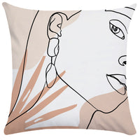 HKM-749843 Super Soft Plush Pillowcases with Abstract Plant Design in Various Sizes