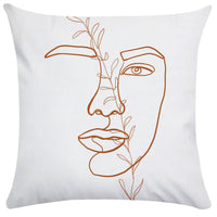 HKM-749843 Super Soft Plush Pillowcases with Abstract Plant Design in Various Sizes