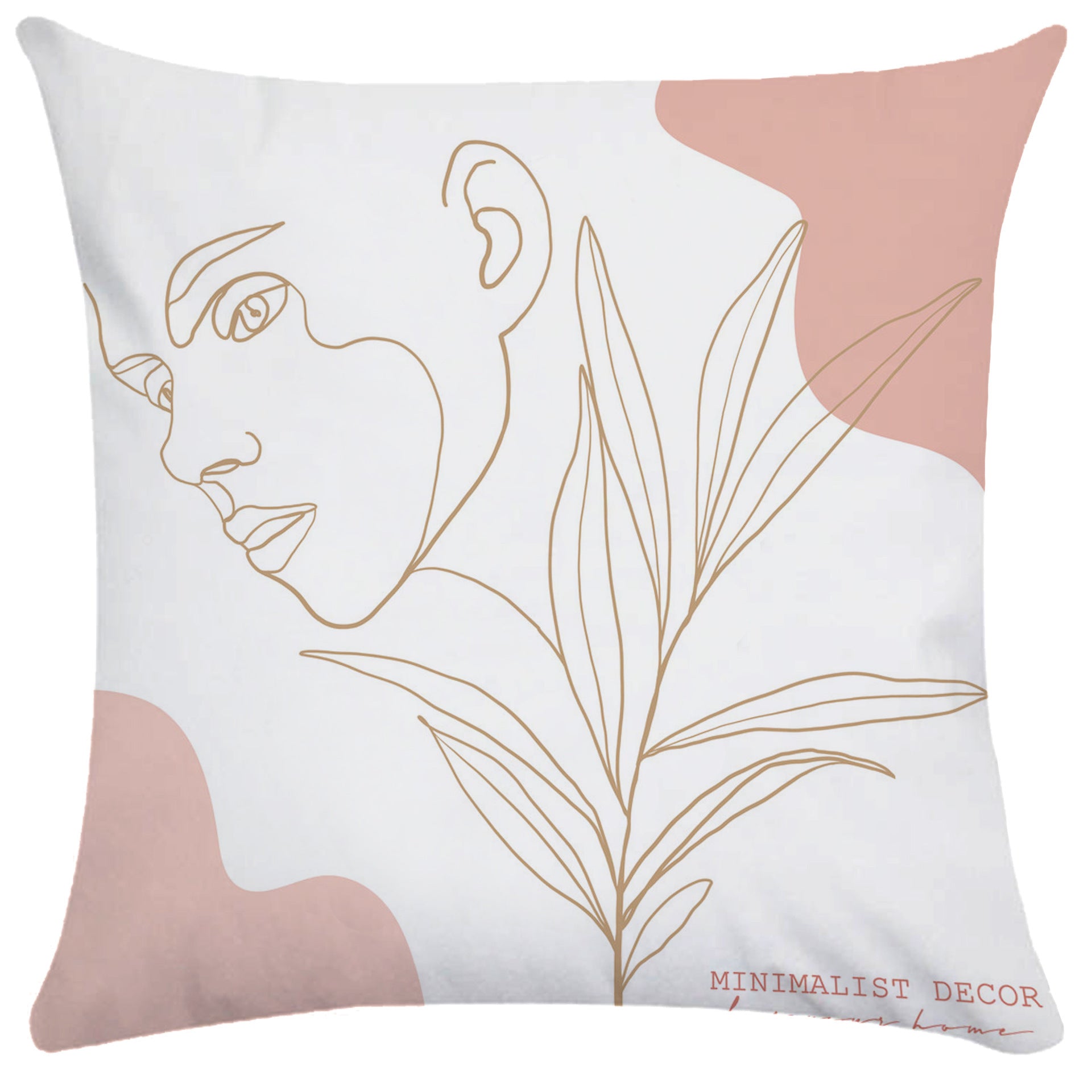 HKM-749843 Super Soft Plush Pillowcases with Abstract Plant Design in Various Sizes