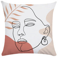 HKM-749843 Super Soft Plush Pillowcases with Abstract Plant Design in Various Sizes