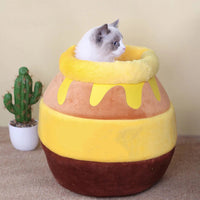 HKM-749971 All-Season Soft Warm Honey Pot Pet Nest with Insulation and Comfortable Design