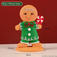 HKM-749971 Christmas Gingerbread Man Decorative Ornament - Creative Cartoon Festive Decor for Holiday Atmosphere