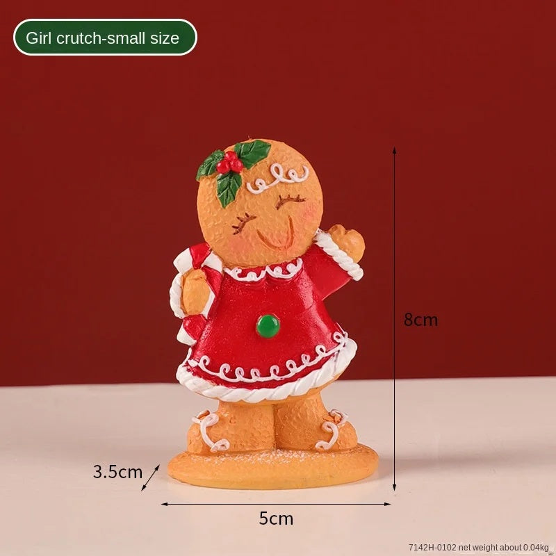 HKM-749971 Christmas Gingerbread Man Decorative Ornament - Creative Cartoon Festive Decor for Holiday Atmosphere