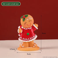 HKM-749971 Christmas Gingerbread Man Decorative Ornament - Creative Cartoon Festive Decor for Holiday Atmosphere