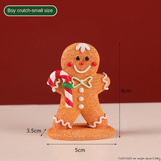 HKM-749971 Christmas Gingerbread Man Decorative Ornament - Creative Cartoon Festive Decor for Holiday Atmosphere