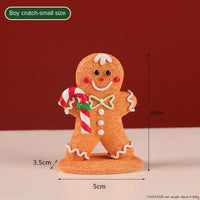 HKM-749971 Christmas Gingerbread Man Decorative Ornament - Creative Cartoon Festive Decor for Holiday Atmosphere