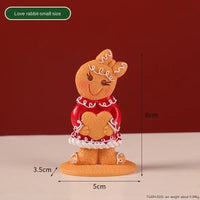 HKM-749971 Christmas Gingerbread Man Decorative Ornament - Creative Cartoon Festive Decor for Holiday Atmosphere