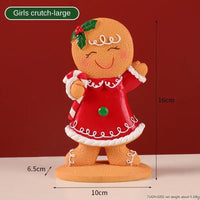 HKM-749971 Christmas Gingerbread Man Decorative Ornament - Creative Cartoon Festive Decor for Holiday Atmosphere