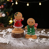 HKM-749971 Christmas Gingerbread Man Decorative Ornament - Creative Cartoon Festive Decor for Holiday Atmosphere