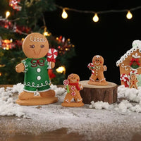 HKM-749971 Christmas Gingerbread Man Decorative Ornament - Creative Cartoon Festive Decor for Holiday Atmosphere