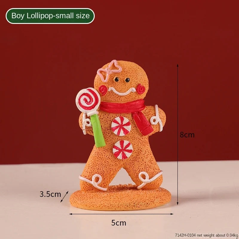 HKM-749971 Christmas Gingerbread Man Decorative Ornament - Creative Cartoon Festive Decor for Holiday Atmosphere
