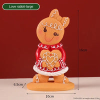 HKM-749971 Christmas Gingerbread Man Decorative Ornament - Creative Cartoon Festive Decor for Holiday Atmosphere