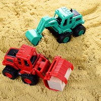 HKM-749971 Mini Construction Truck Toy Set - 4 Pcs Friction-Powered Vehicles for Kids