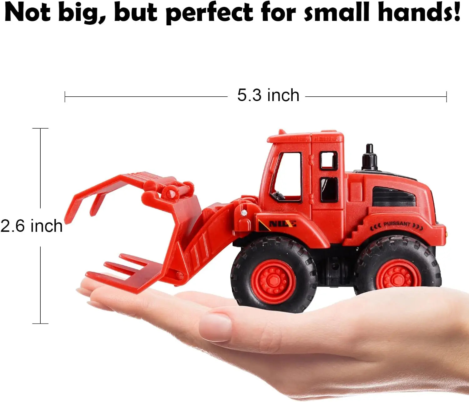 HKM-749971 Mini Construction Truck Toy Set - 4 Pcs Friction-Powered Vehicles for Kids