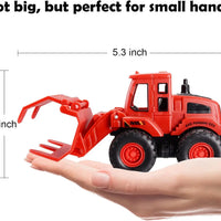 HKM-749971 Mini Construction Truck Toy Set - 4 Pcs Friction-Powered Vehicles for Kids