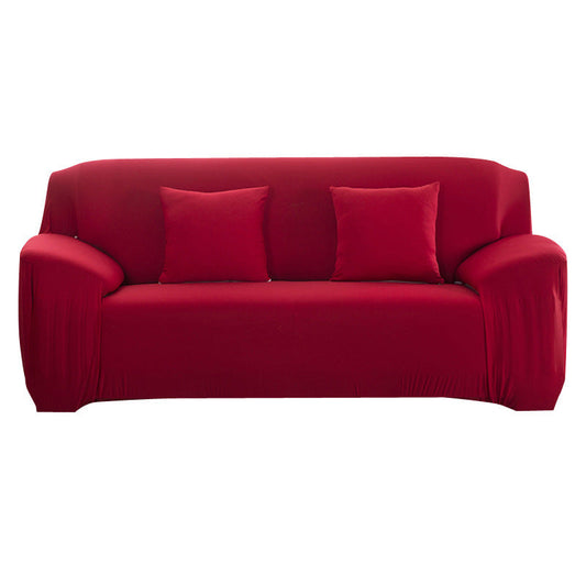 KTX-749971 Universal Solid Color Stretch Sofa Cover - Full Coverage, Polyester Fabric, Multiple Sizes Available