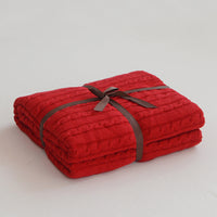 HKM-750163 Cotton Knitted Small Twist Blanket for Spring and Summer - 110x180cm and 180x200cm Options