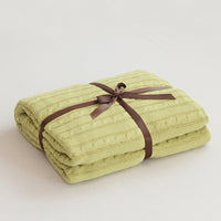 HKM-750163 Cotton Knitted Small Twist Blanket for Spring and Summer - 110x180cm and 180x200cm Options
