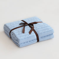 HKM-750163 Cotton Knitted Small Twist Blanket for Spring and Summer - 110x180cm and 180x200cm Options