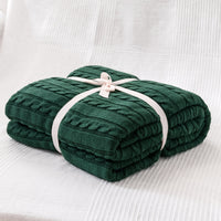 HKM-750163 Cotton Knitted Small Twist Blanket for Spring and Summer - 110x180cm and 180x200cm Options