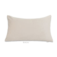 HKM-750291 Beige Cotton Linen Blend Throw Pillow Cover 30x50cm for Bedroom Decor