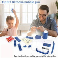 HKM-750419 24-Hole Automatic Bubble Blower Machine Toy for Kids, Creative Soap Water Bubble Launcher