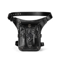 HKM-750419 Retro PU Leather Waist Bag for Cycling and Motorcycling - Versatile Shoulder Messenger Bag with Zipper Pocket and Mobile Phone Compartment