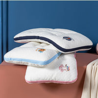 HKM-750483 Cotton Oblong Pillow Core for Kids - Soft Polyester Filler, 50x30 cm, Stylish Decor in Car White and Small Rocket