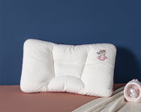 HKM-750483 Cotton Oblong Pillow Core for Kids - Soft Polyester Filler, 50x30 cm, Stylish Decor in Car White and Small Rocket