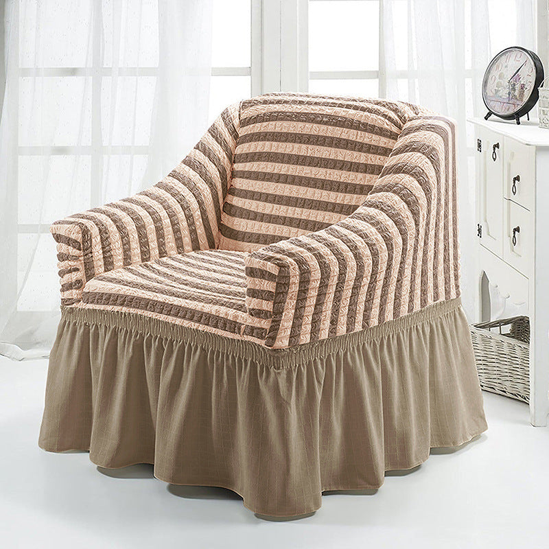 HKM-750547 American Single Fabric Sofa Cover in Various Monochrome Colors and Patterns