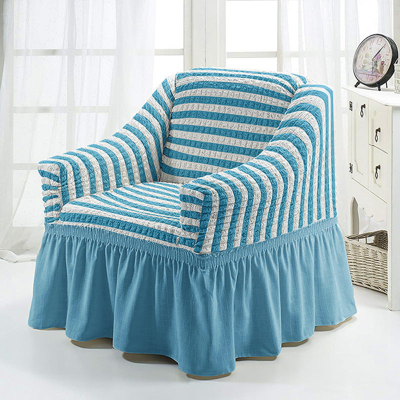 HKM-750547 American Single Fabric Sofa Cover in Various Monochrome Colors and Patterns