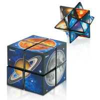 HKM-750739 2-in-1 Shape Shifting Infinity Magic Cube Stress Relief Puzzle Toy for All Ages