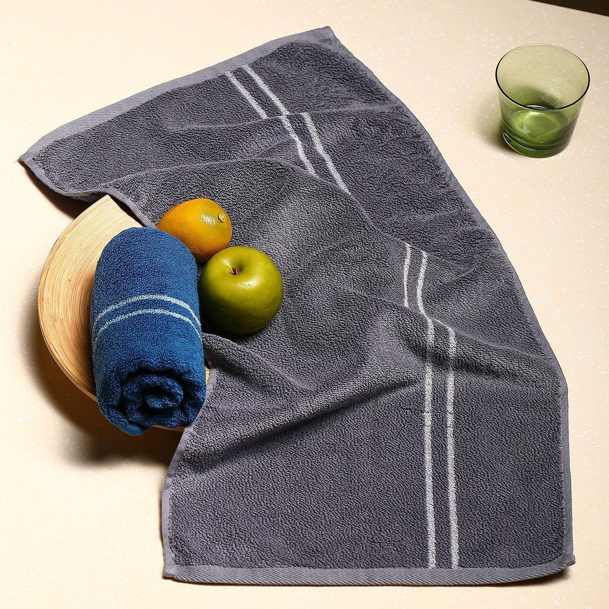 HKM-750739 Smart Sensor 100% Cotton Face Towel - 34cm x 74cm, Machine Washable, Cool Drying Recommended